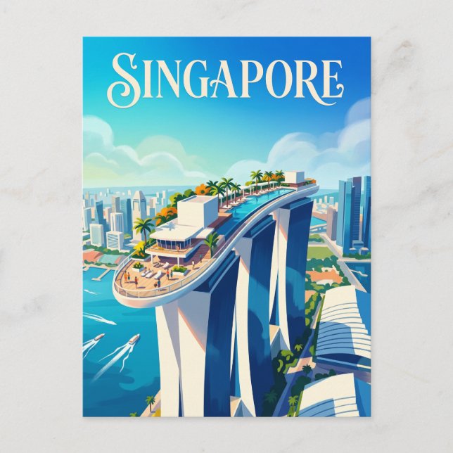 Marina Bay Sands SkyPark Singapore Vykort (Framsida)