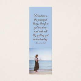 Marina blå Eleganten Andlig Bible Verse Bookmark Litet Visitkort