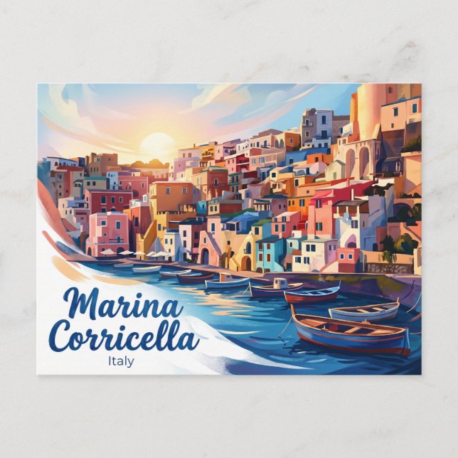 Marina Corricella Italien Vykort (Framsida)