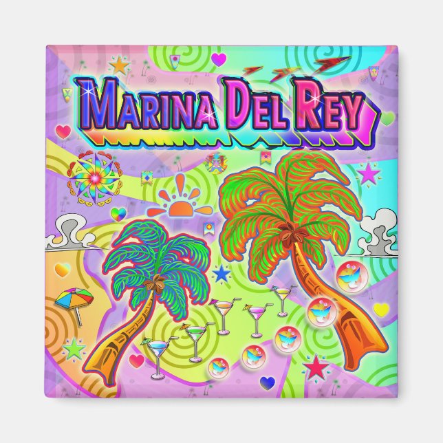 Marina Del Ray Vacation Target Magnet (Framsidan)