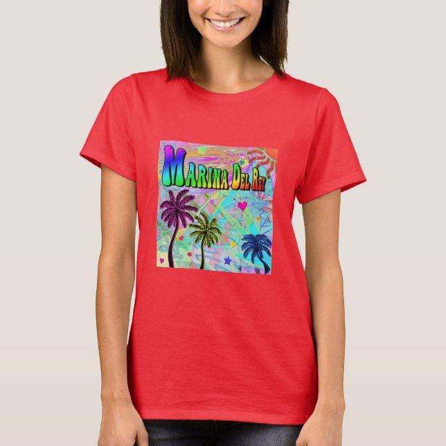 Marina Del Ray Vivid Romantik T-Shirt (Framsida)