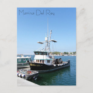 Marina Del Rey Boat vykort! Vykort