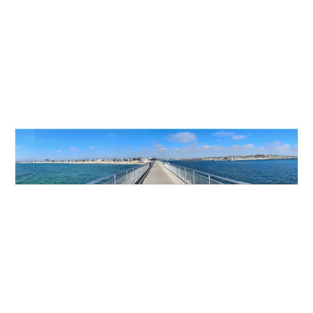 Marina Del Rey, CA - Beach/Channel Split Fototryck (Framsidan)