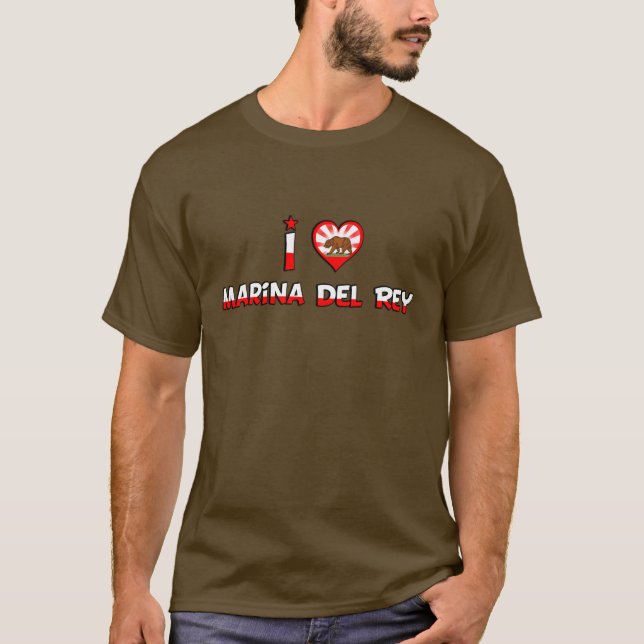 Marina Del Rey CA T Shirt (Framsida)