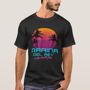Marina Del Rey California Retro 80s T Shirt