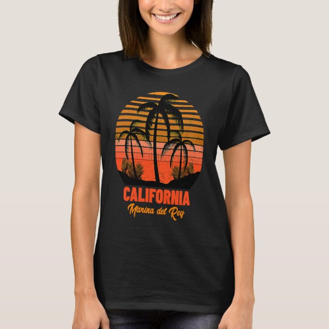 Marina del Rey California T Shirt (Framsida)