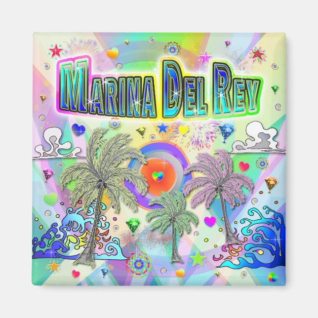 Marina Del Rey Deep Dream Magnet (Framsidan)