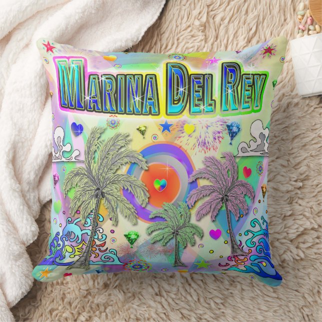 Marina Del Rey Deep Dream Pillow Kudde (Filt)