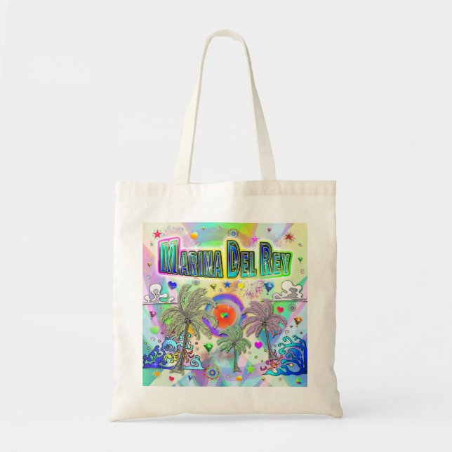 Marina Del Rey Deep Dream Tote Bag Tygkasse (Framsidan)