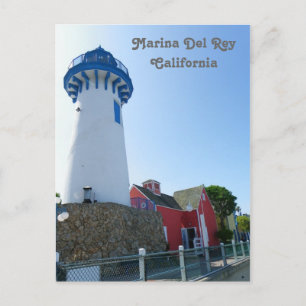 Marina Del Rey Lighthouse-vykort! Vykort