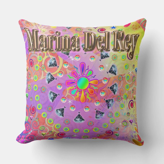 Marina Del Rey Lucky Golden Pillow Kudde (Framsida)
