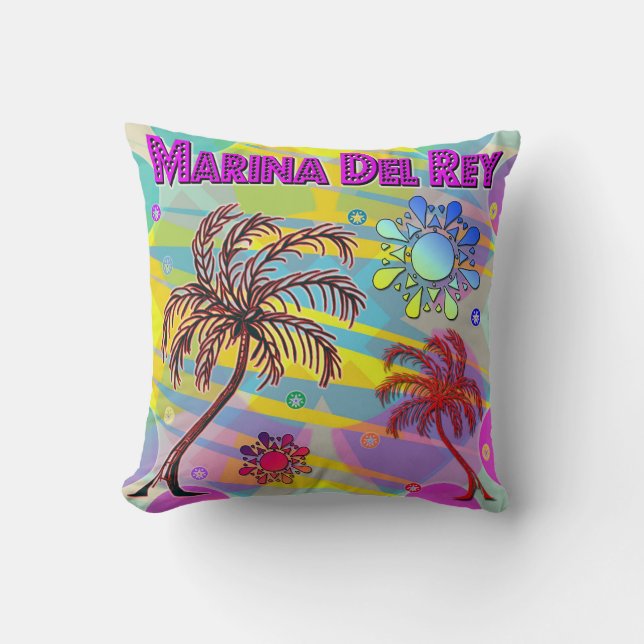 Marina Del Rey Lycklig och Hope Pillow Kudde (Framsida)
