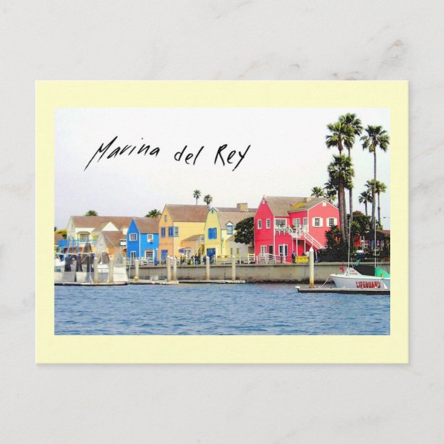 Marina del Rey Postcard Vykort (Framsida)