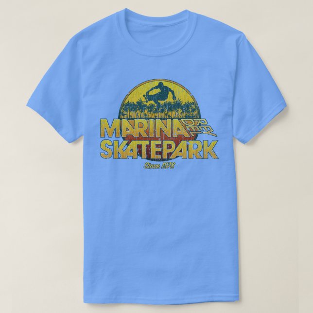 Marina Del Rey Skatepark Sunset 1978 T Shirt (Design framsida)