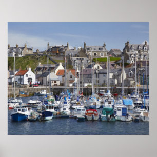 Marina, Findochty, Moray, Skottland, United Poster