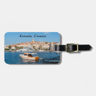 Marina från Korcula-staden - Dalmatien, Kroatien Bagagebricka