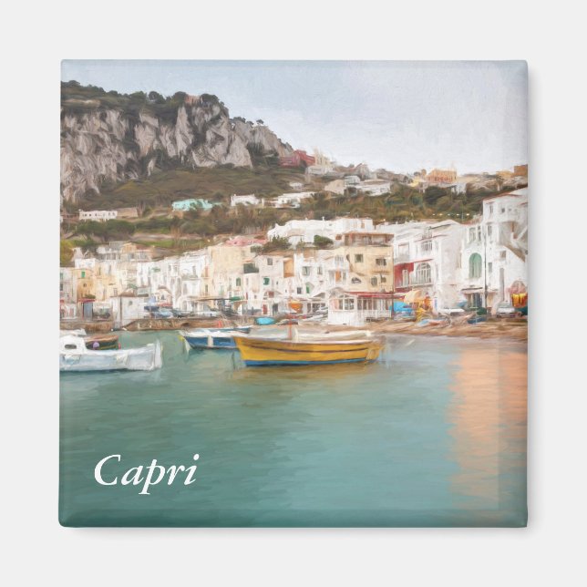 Marina Grande, Capri, Kampanien, Italien Magnet (Framsidan)