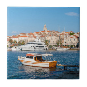 Marina i Korcula stad - Dalmatien, Kroatien Kakelplatta