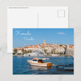 Marina i Korculas stad - Dalmatien, Kroatien Vykort