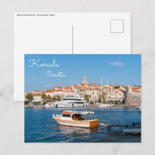 Marina i Korculas stad - Dalmatien, Kroatien Vykort