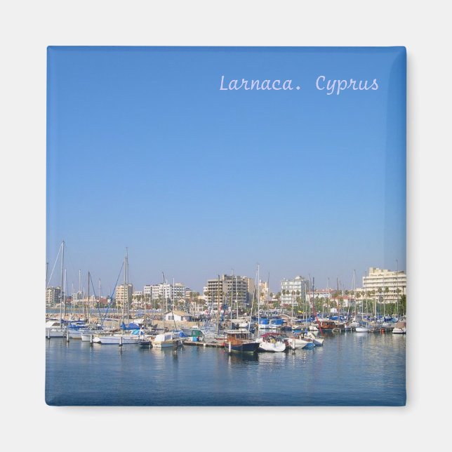 Marina i Larnaca, Cypern Magnet (Framsidan)