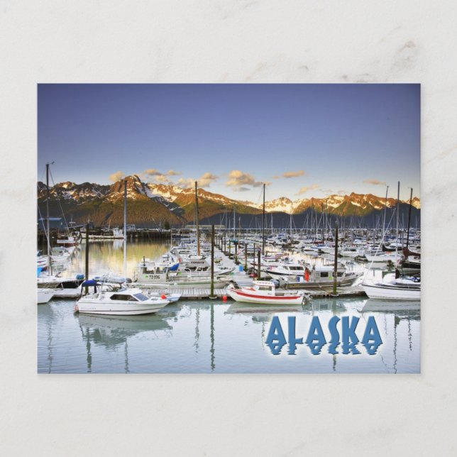 Marina i Seward, Alaska Vykort (Framsida)