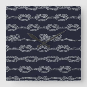 Marina knots Mönster Fyrkantig Klocka