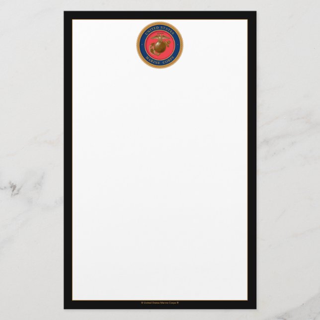 Marina korpsill brevpapper (Framsida)