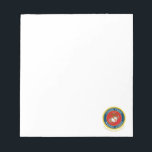 Marina korpsill - plattor anteckningsblock<br><div class="desc">Denna konstruktion visar den ikoniska marinkårens sigill i ett fet och detaljerat stil. Denna symbol,  som representerar den heder,  styrka och tradition som finns hos den brittiska marinkåren i Stater,  står som en tidlös hyllning till deras arv och hängivenhet.</div>