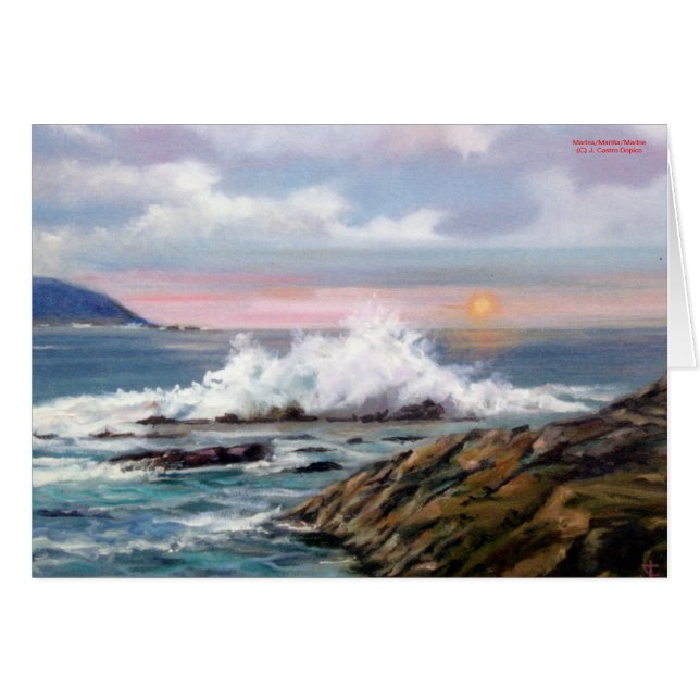 Marina/Mariña/Marine Hälsningskort (Framsidan Horizontal)