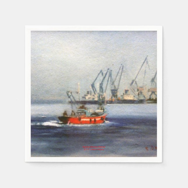 Marina/Mariña/Marine Pappersservett (Framsidan)