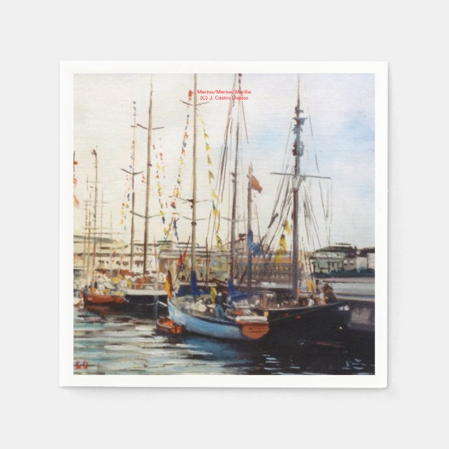 Marina/Mariña/Marine Pappersservett (Framsidan)