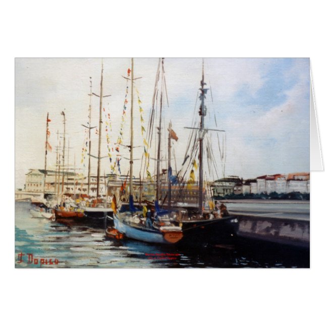Marina/Mariña/Seascape Hälsningskort (Framsidan Horizontal)