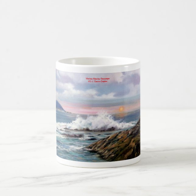 Marina/Mariña/Seascape Kaffemugg (Center)