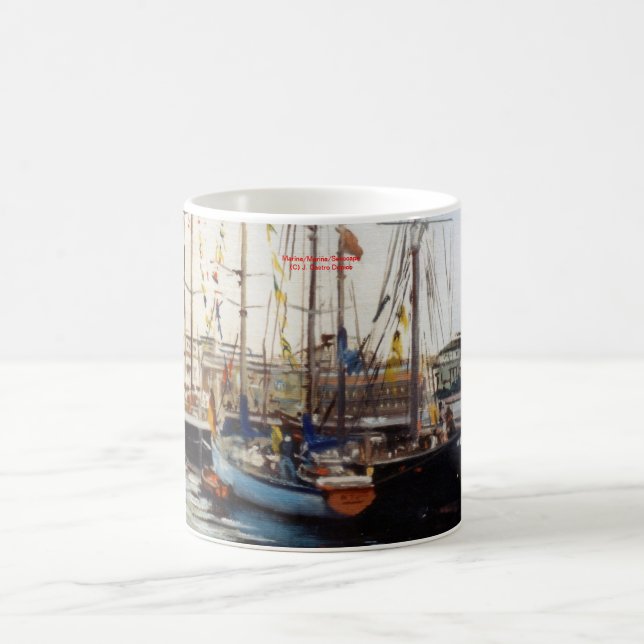 Marina/Mariña/Seascape Kaffemugg (Center)