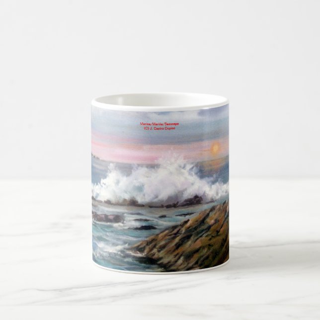 Marina/Mariña/Seascape Kaffemugg (Center)