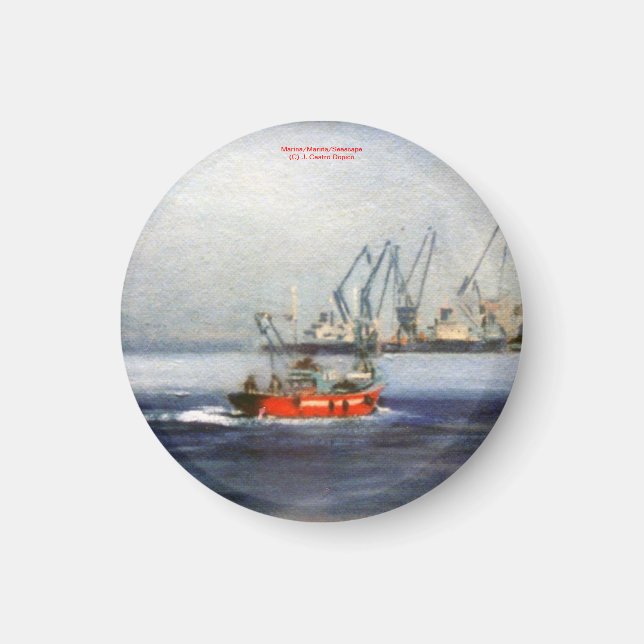 Marina/Mariña/Sjölandskap Magnet (Framsidan)