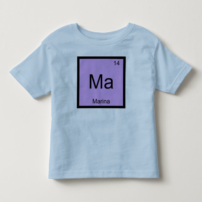 Marina Namn Kemiskt Element Periodiska Systemet T-shirt (Framsida)