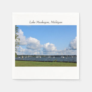 Marina på Sjö Muskegon, MI Pappersservett