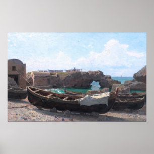 Marina Piccola på Capri Island, Italien av Haselti Poster