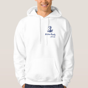 Marina Piccola - Sorrento, Italia, White och Blue Hoodie
