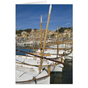 Marina, Port de Soller, västkust, Mallorca, Hälsningskort