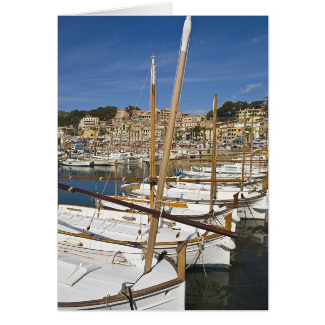 Marina, Port de Soller, västkust, Mallorca, Hälsningskort (Framsidan)