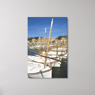 Marina, Port de Soller, västkusten, Mallorca, Canvastryck