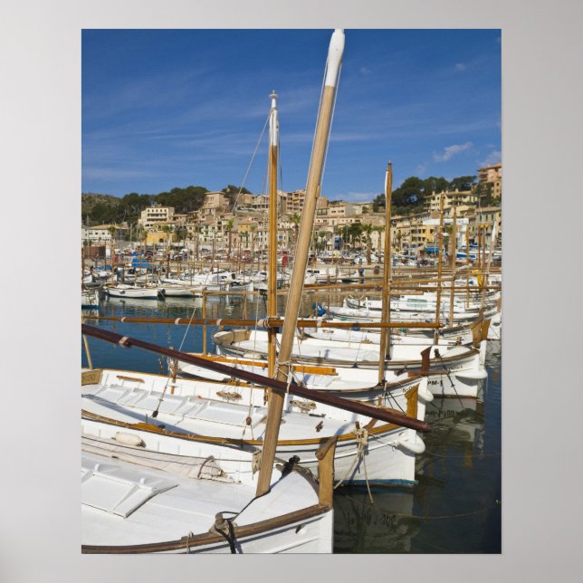 Marina, Port de Soller, västkusten, Mallorca, Poster (Framsidan)
