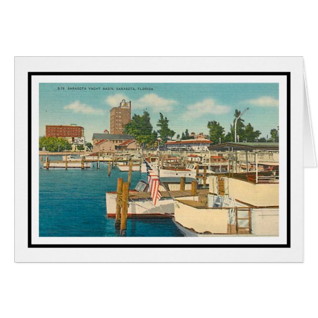 Marina Sarasota, Florida Hälsningskort (Framsidan Horizontal)