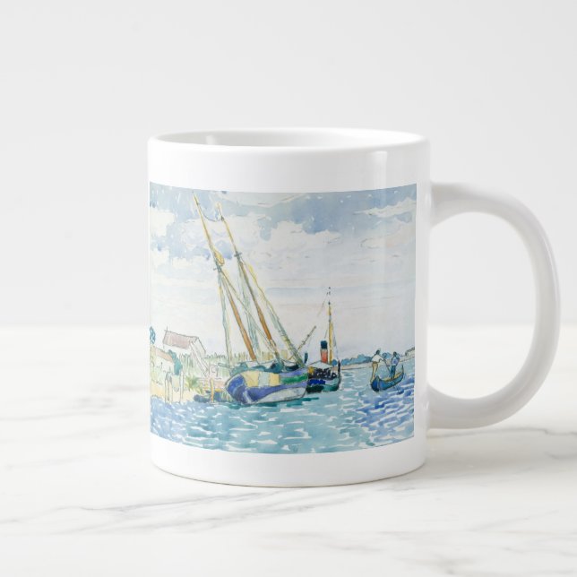 Marina scenbåtar nära Venedig Jumbo Mugg (Höger)