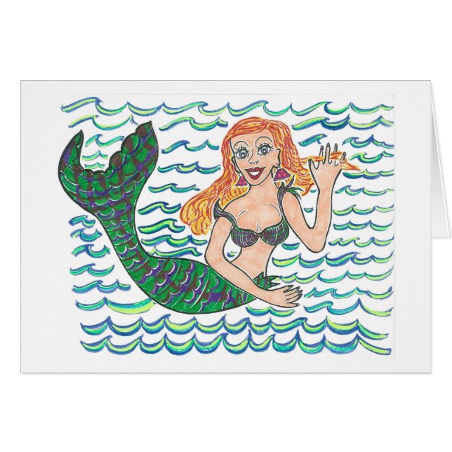 Marina sjöjungfrun OBS kort (Framsidan Horizontal)