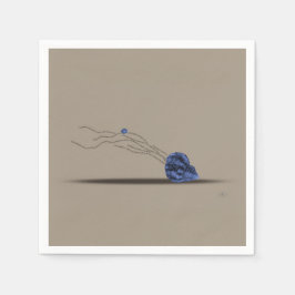 Marina strand snäckor beige blå pappersservetter s