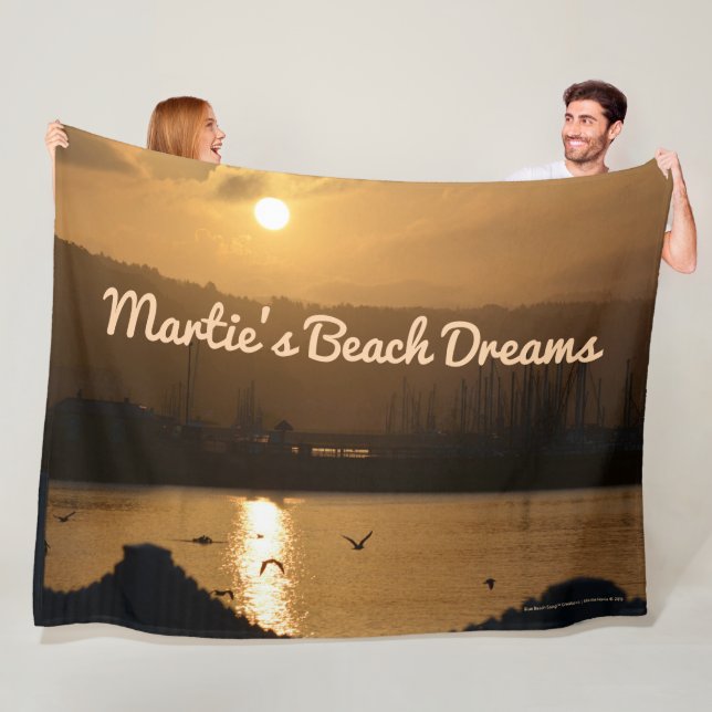 Marina Sunrise IV - Fleece Blanket (Personalize) (På plats)